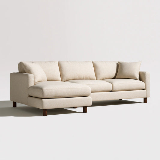 Canapé contemporain en tissu, coloris beige