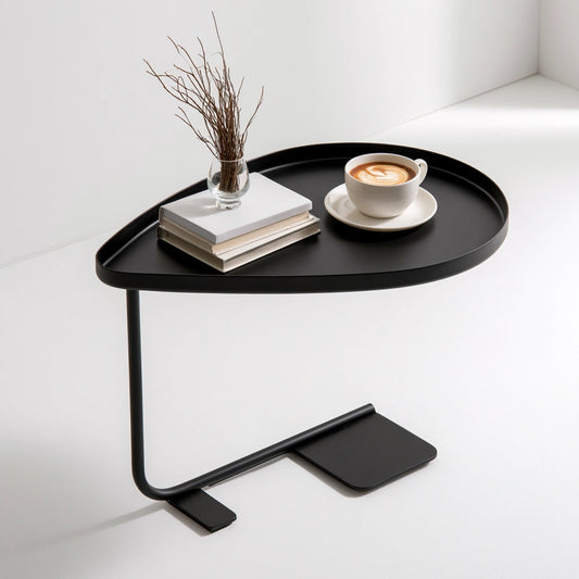 Table d'appoint en métal, coloris noir