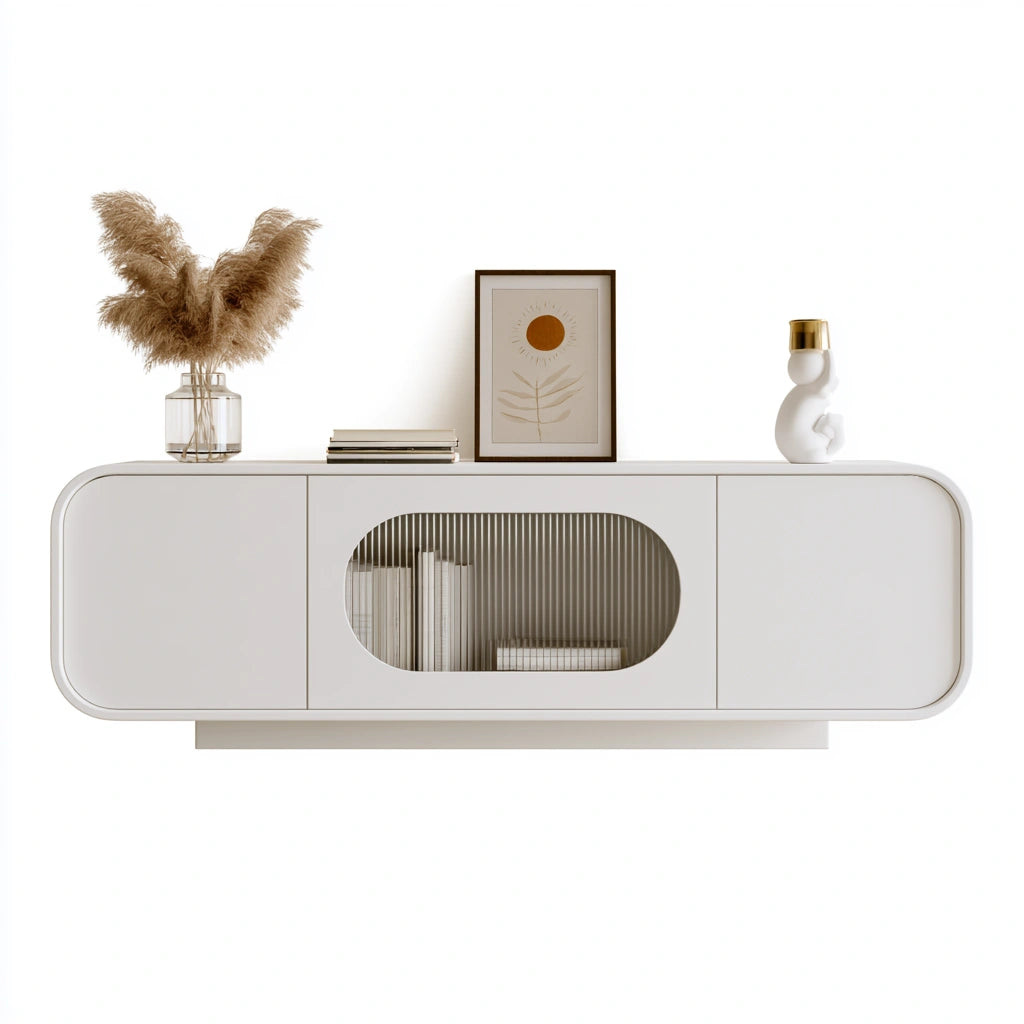 Console d'entrée en bois mural suspendu, coloris blanc
